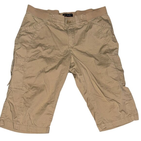 Lee Relaxed Fit Mid Rise Cargo Shorts Petite Khaki - Picture 1 of 8